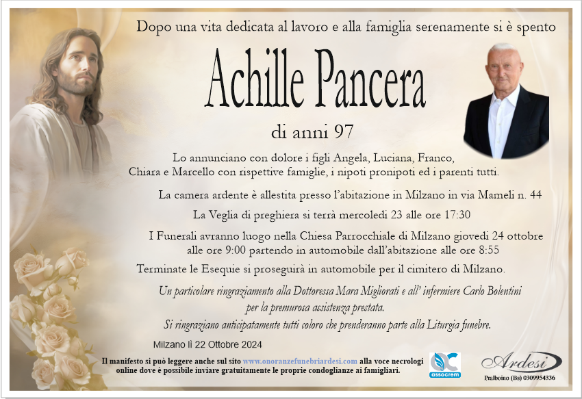 ACHILLE PANCERA - MILZANO