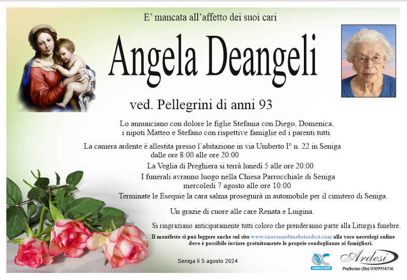 ANGELA DEANGELI - SENIGA