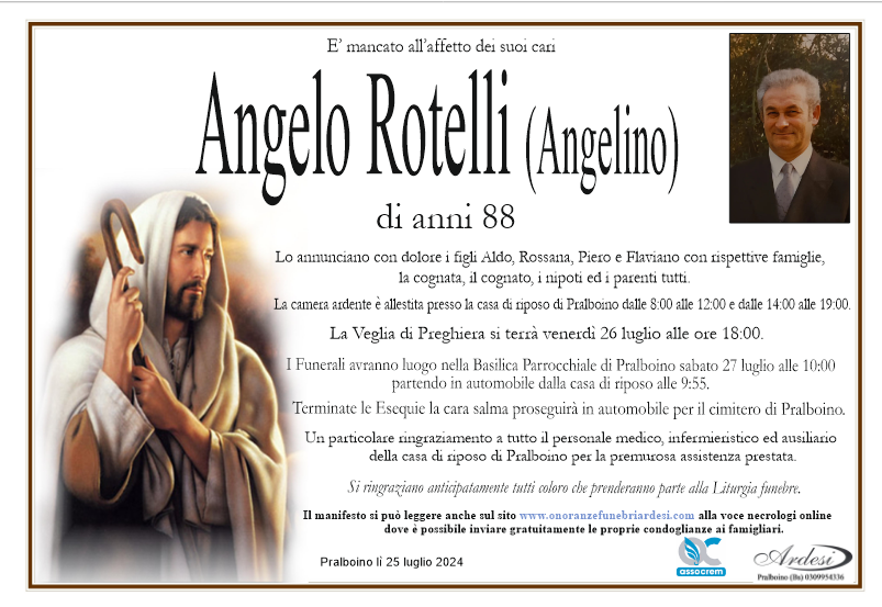 ANGELO ROTELLI (ANGELINO) PRALBOINO