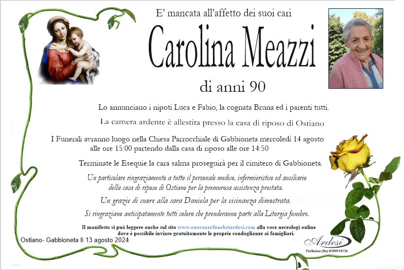 CAROLINA MEAZZI - OSTIANO GABBIONETA