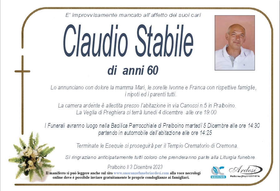 CLAUDIO STABILE - PRALBOINO