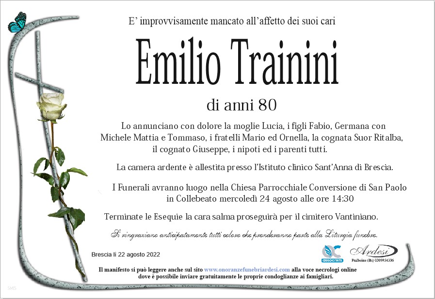 EMILIO TRAININI - BRESCIA